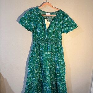 Sugarlips Green Floral Midi Dress